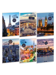 Ars Una Cities of the World A/4 extra kapcsos füzet-sima