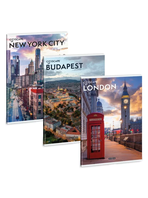 Ars Una Cityscape A/4 extra kapcsos füzet-sima
