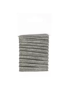 Csillámos zsinór, 2mm átm.,ezüst, 7m