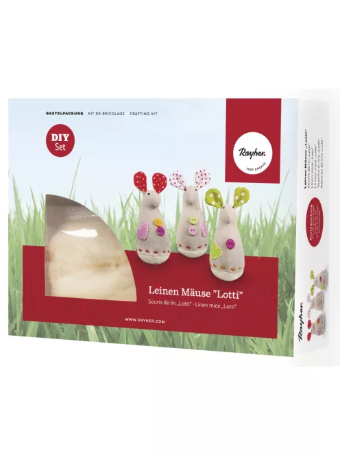 Barkácscsomag: egérkék, 3 db, 12 cm