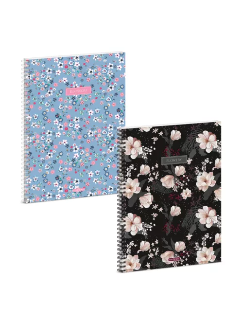 Ars Una Flowery-mix A/4 spirálfüzet-sima