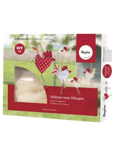 Barkácscsomag: tyúkok, 6,5x7,5cm-14x22cm, Box 5 db