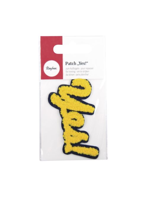 Patch "Yes!", 7,5x4,5cm, zum Aufbügeln, SB-Btl. 1Stück