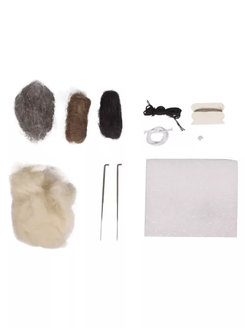 Barkácscsomag: nemezelt jegesmedve, 8x11 cm, 2 db