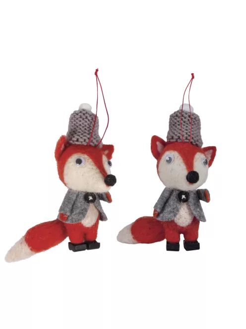 Barkácscsomag: nemezelt róka, 5x11x13 cm, 2 db