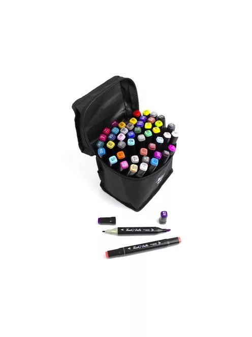 Kétvégű kreatív marker készlet, 48 klf.szín