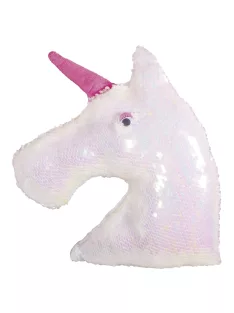   Barkácscsomag: simogatós flitteres párna, egyszarvú, 24x23 cm