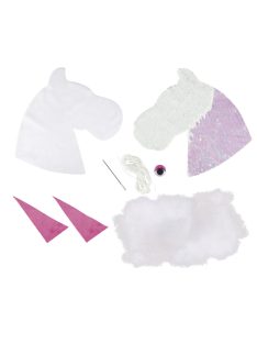   Barkácscsomag: simogatós flitteres párna, egyszarvú, 24x23 cm