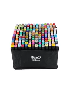 Kétvégű kreatív marker készlet, 168 klf.szín
