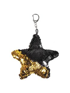   Barkácscsomag: varázsflitter csillag, arany/fekete, 15x10 cm