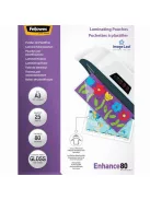 Lamináló fólia, A3, 80 mikron, fényes, 25 db/doboz, Fellowes®