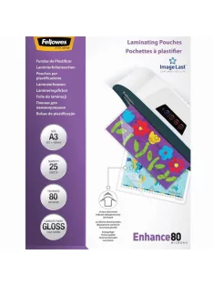   Lamináló fólia, A3, 80 mikron, fényes, 25 db/doboz, Fellowes®