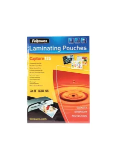   Lamináló fólia, A3, 125 mikron, fényes, 25 db/doboz, Fellowes®