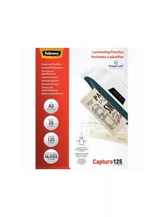   Lamináló fólia, A3, 125 mikron, fényes, 25 db/doboz, Fellowes®