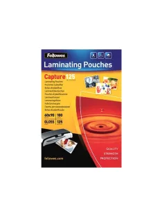   Lamináló fólia, 60x90mm, 125 mikron, fényes, 100 db/doboz, Fellowes®