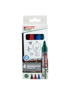   Táblamarker készlet, 1,5-3mm, kerek Edding 28 EcoLine, 4 klf. szín