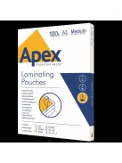 Lamináló fólia A3, 125 micron 100 db/doboz, Apex Medium