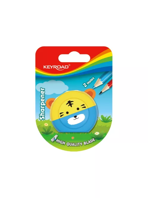 Hegyező, 2 lyukú, 1 db/bliszter, Keyroad Speedy Snail, vegyes színek
