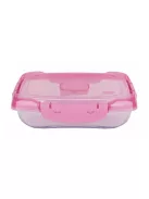 Ételtároló doboz 0,7 literes csatos és szelepes mikrós-fagyasztós_lányos színek