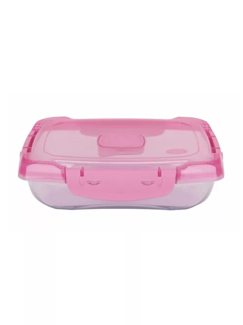 Ételtároló doboz 0,7 literes csatos és szelepes mikrós-fagyasztós_lányos színek
