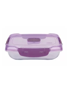  Ételtároló doboz 0,7 literes csatos és szelepes mikrós-fagyasztós_lányos színek