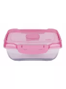 Ételtároló doboz 1 literes csatos és szelepes mikrós-fagyasztós_lányos színek