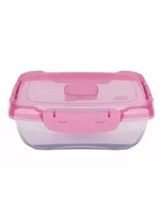   Ételtároló doboz 1 literes csatos és szelepes mikrós-fagyasztós_lányos színek