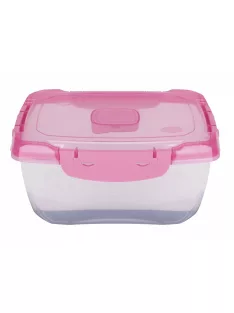   Ételtároló doboz 1,4 literes csatos és szelepes mikrós-fagyasztós_lányos színek