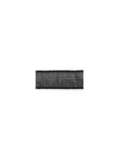 Organzaszalag, 3 mm, fekete, 10 m