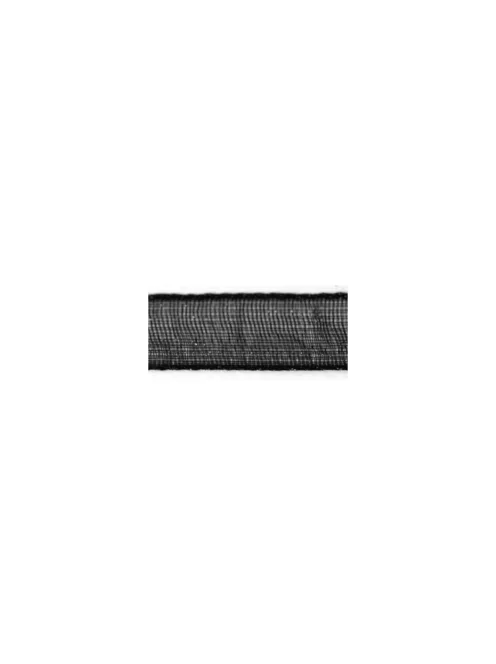 Organzaszalag, 3 mm, fekete, 10 m