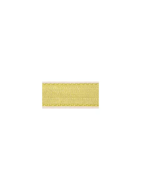 Organzaszalag, 3 mm, sárga, 10 m