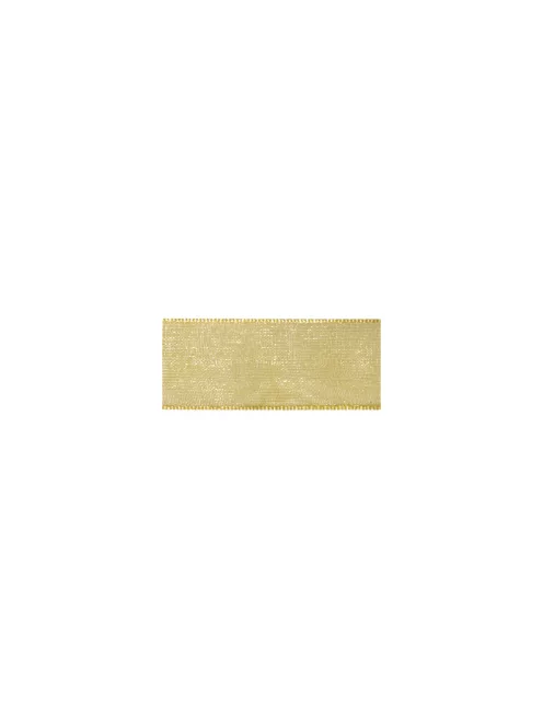 Organzaszalag, 7 mm, arany,10 m