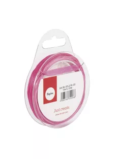 Organzaszalag, 7 mm, pink, 10 m