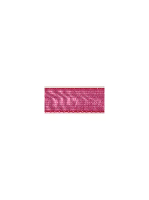 Organzaszalag, 15 mm, pink, 10 m