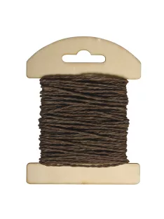 Papírzsinór, 1,2mm, sötétbarna, fakártyán, 10m