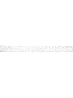Csipkeszalag Lorena, fehér, 1 cm, 3m