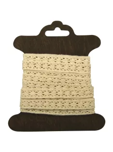 Csipkeszalag Lorena, bézs, 1 cm, 3m