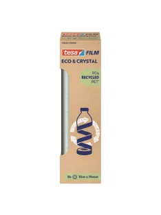   Ragasztószalag 19mmx10m irodai átlátszó újrahasznosított Tesa Eco & Crystal 8db/doboz
