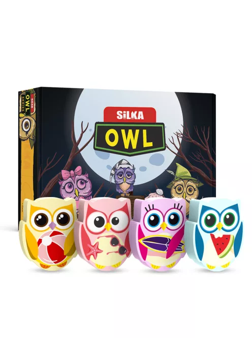 Radír, bagoly, 36 db/display, Silka