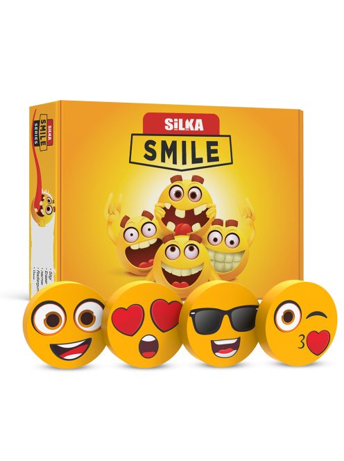 Radír, smile-kicsi, 36 db/display, Silka