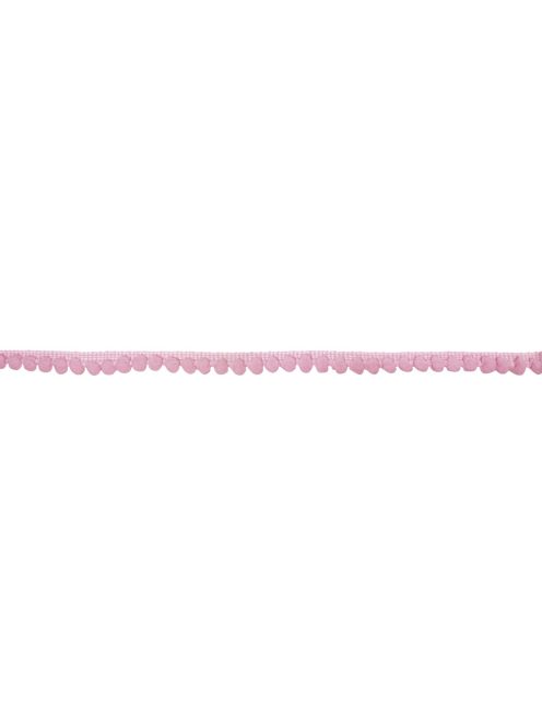 Mini pomponszegély, rózsaszín, 1 cm, 3 m