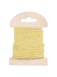 Gyapjúzsinór jutamaggal, 5mm átm., 3,5m, világossárga