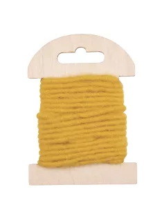 Gyapjúzsinór jutamaggal, 5mm átm., 3,5m, napsárga