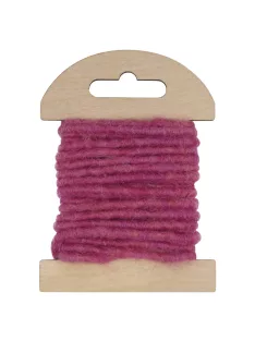 Gyapjúzsinór jutamaggal, 5mm átm., 3,5m, fukszia