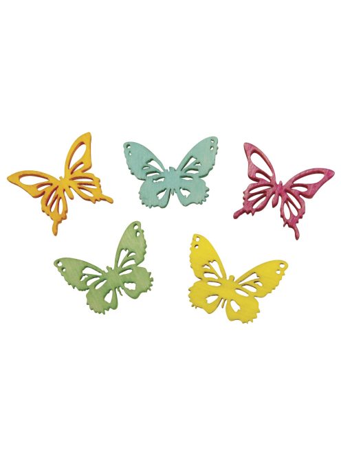 Famatrica pillangók 5-féle, 2 cm, lézerrel vágott, 2-féle, 25 db