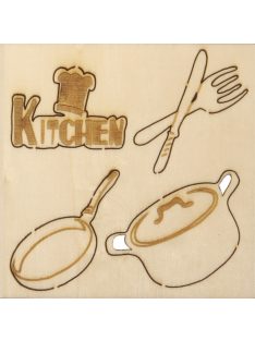 Famatrica konyha, 2,5-4cm,lézervágott,vegyes, csom. 4 db