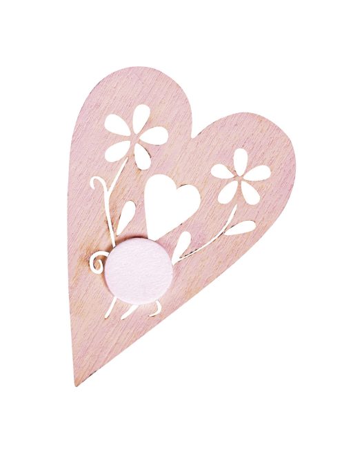 Famatrica szív 6-féle,3x4cm, lézerrel vágott,ragasztópöttyel,6 db