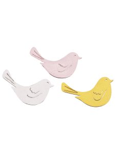 Famatrica madár, 4x2,5cm, 3-féle, 15 db