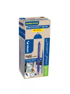   Rollertoll 0,7mm, törölhető Pilot Frixion Clicker GreenPack, 12 toll + 12betét, írásszín kék