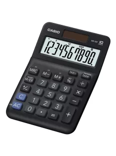   Számológép asztali 10 digit nagy, döntött kijelző Casio MS 10 F fekete